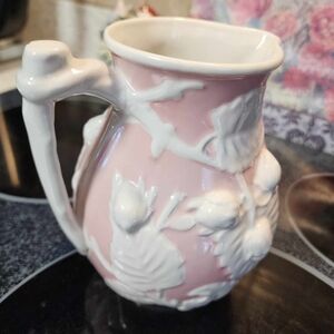 Vintage ceramic water pitcher / flower vase
